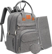 KeaBabies Rove Diaper Backpack - Classic Gray