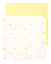 Load image into Gallery viewer, Carter&#39;s Baby 2pk Waffle Knit Yellow Blanket
