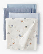 Carter's 4pc Baby Boy Receiving Blankets - Blue