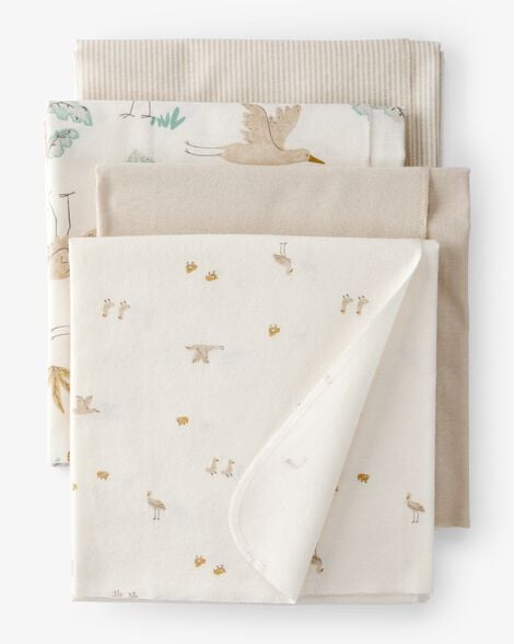 Carter's 4pc Baby Receiving Blankets - Neutral Birds