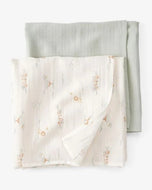 Carter's 2pc Baby Boy Muslin Swaddle Blankets - Green
