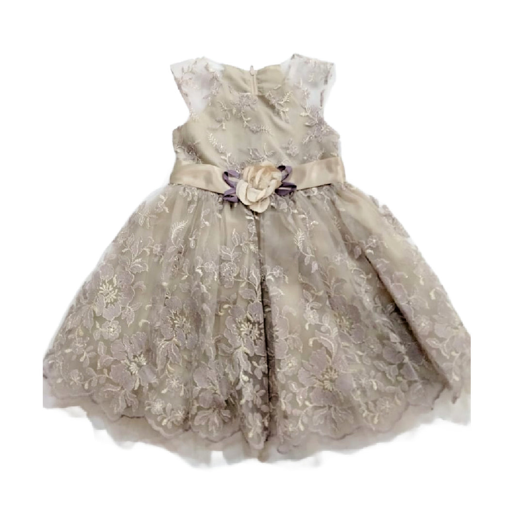 Bonnie Jean Kid Girl Floral Embroidered Ballerina Dress