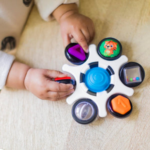 Baby Einstein Curiosity Clutch Fidget Sensory Toy and Pop It Rattle