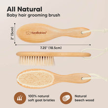 Load image into Gallery viewer, Keababies Baby Wooden Hair Brush (Blush)
