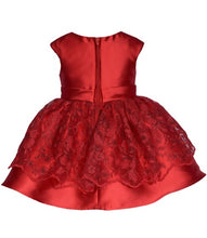Cargar imagen en el visor de la galería, Bonnie Jean Toddler Girl Noella Rosetta Red Party Dress
