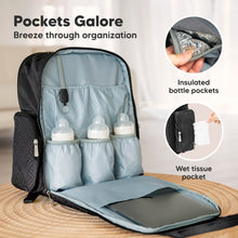 Load image into Gallery viewer, KeaBabies Bree Diaper Backpack - Charcoal

