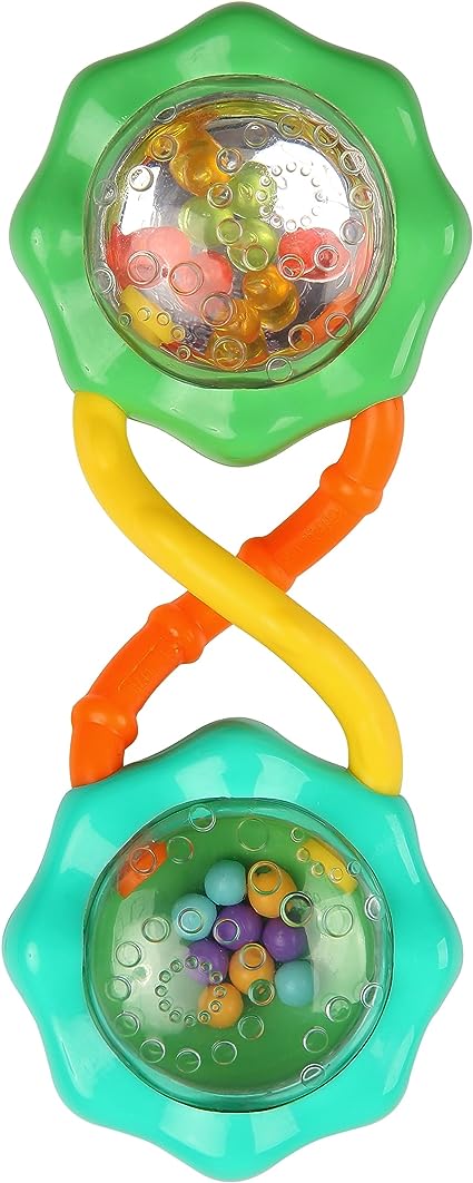 Bright Starts Rattle & Shake Barbell - Teal/Green