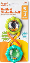 Load image into Gallery viewer, Bright Starts Rattle &amp; Shake Barbell - Teal/Green
