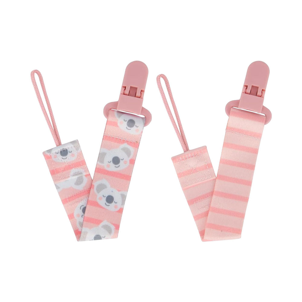 Buba 2pk Pink Pacifier Clips (3M+)