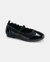 Load image into Gallery viewer, Carter's Toddler Girl Scallop Edge Shiny Dress Shoes - Black
