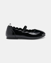 Load image into Gallery viewer, Carter's Toddler Girl Scallop Edge Shiny Dress Shoes - Black

