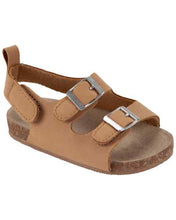 Load image into Gallery viewer, Carter&#39;s Baby Boy Brown Cork Sandal Crib Shoes
