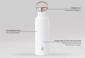 Elemental Classic 750ml Stainless Steel Water Bottle - Matte Rose