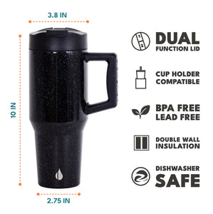 Elemental Commuter Tumbler 946ml - Black Speckle