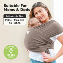 Load image into Gallery viewer, Keababies D-Lite Baby Wrap Carrier - Copper Gray
