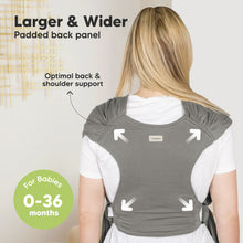 Load image into Gallery viewer, Keababies D-Lite Baby Wrap Carrier - Graphite
