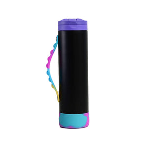 Garrafa Elemental Iconic Pop Fidget 591 ml com tampa esportiva - tintura preta