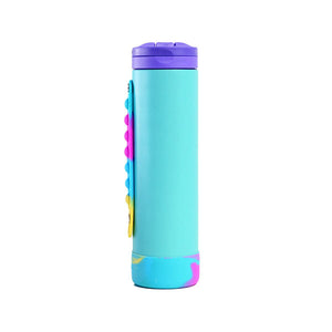 Garrafa Elemental Iconic Pop Fidget 591 ml com tampa esportiva - tintura azul Popin'