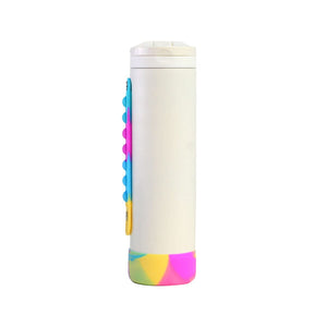 Garrafa Elemental Iconic Pop Fidget 591 ml com tampa esportiva - tintura branca