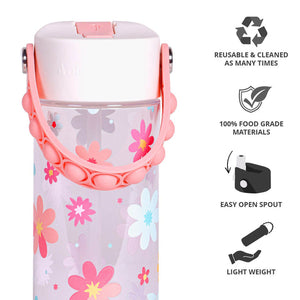 Elemental 530ml Splash Pop Fidget Bottle - Clear Spring Blossom