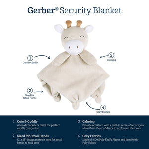 Gerber Security Blanket- Beige Giraffe