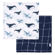 Gerber 2pk Swaddle Blankets - Whale