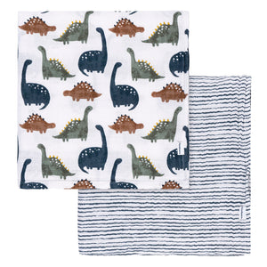 Gerber 2pk Swaddle Blankets - Dino