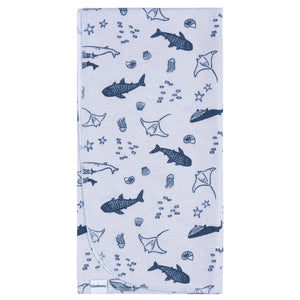 Gerber 4pc Flannel Blankets - Whale