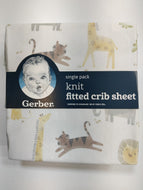 Gerber Knit Fitted Crib Sheets - Safari