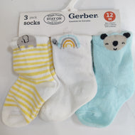 Gerber's 3pk Baby Neutral Rainbow Socks