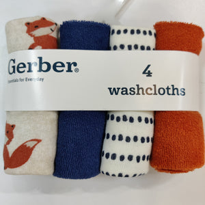 Gerber Baby Boy Washcloths - Fox