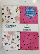 Gerber 2pc Flannel Blankets - Floral