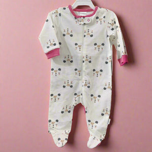 Gerber Baby Girl Pink Cat Zip-Up Footie Coverall Sleepwear