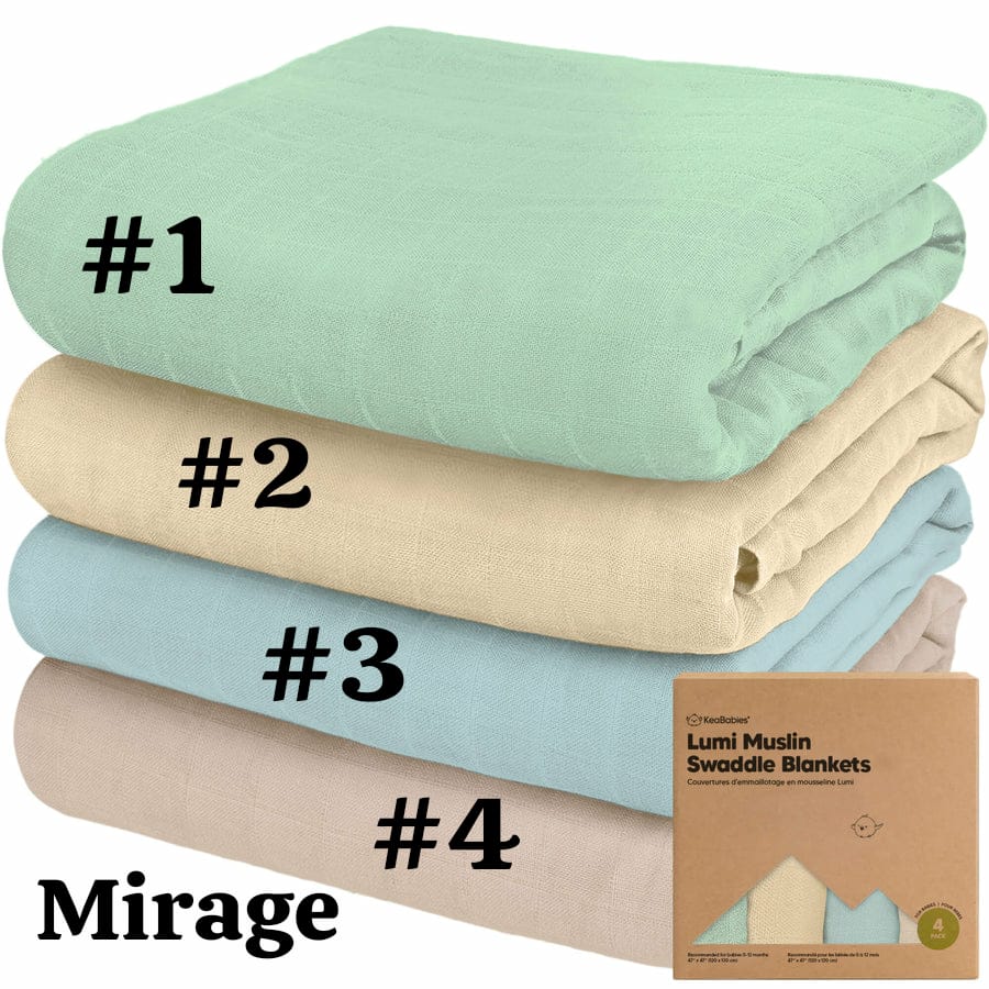 Keababies 1pc Lumi Muslin Swaddle Blankets (Mirage)