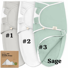 Cargar imagen en el visor de la galería, Keababies 1pc Soothe Zippy Swaddle Wraps - Sage
