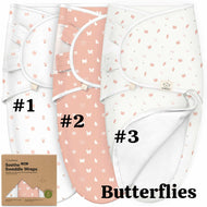 Keababies 1pc Soothe Zippy Swaddle Wraps - Butterflies (0-3M)