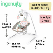 Cargar imagen en el visor de la galería, Ingenuity InLighten Soothing Swing - Nally the Owl (with music)
