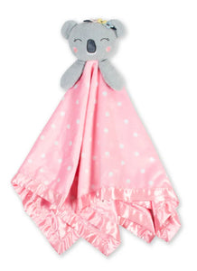 Just Born XL Security Blanket Pink Koala Cute as a Button