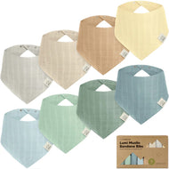 Keababies Lumi Muslin Bandana Bibs- Mirage (8-pieces)