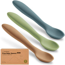 Load image into Gallery viewer, Keababies 3pk Prep Baby Spoons - Desert
