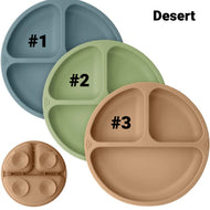 Keababies 1pc Prep Silicone Suction Plate - Desert