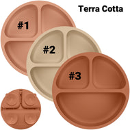 Keababies 1-piece Prep Silicone Suction Plate - Terra Cotta