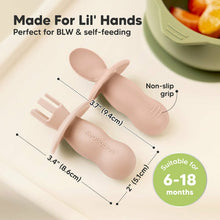 Load image into Gallery viewer, Keababies 2pc Lil’ Prep Baby Fork &amp; Spoon (Mellow)
