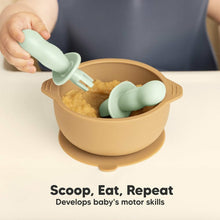 Load image into Gallery viewer, Keababies 2pc Lil’ Prep Baby Fork &amp; Spoon (Mellow)
