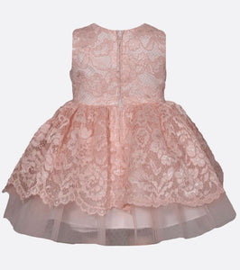 Bonnie Jean Toddler Girl Pink Lace Dress