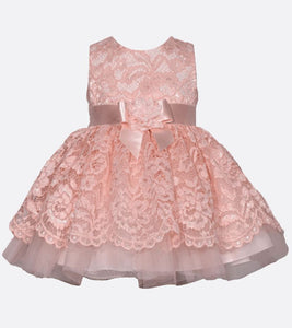 Vestido de renda rosa menina Bonnie Jean infantil
