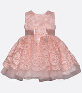 Bonnie Jean Kid Vestido de renda rosa menina