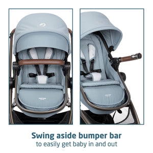 Maxi Cosi Zelia² Luxe 5-in-1 Modular Travel System - New Hope Grey (US Model)
