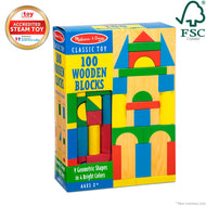Melissa & Doug 100pcs Wooden Blocks Set