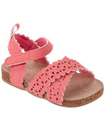 Oshkosh Baby Girl Pink Cork Sandal Crib Shoes